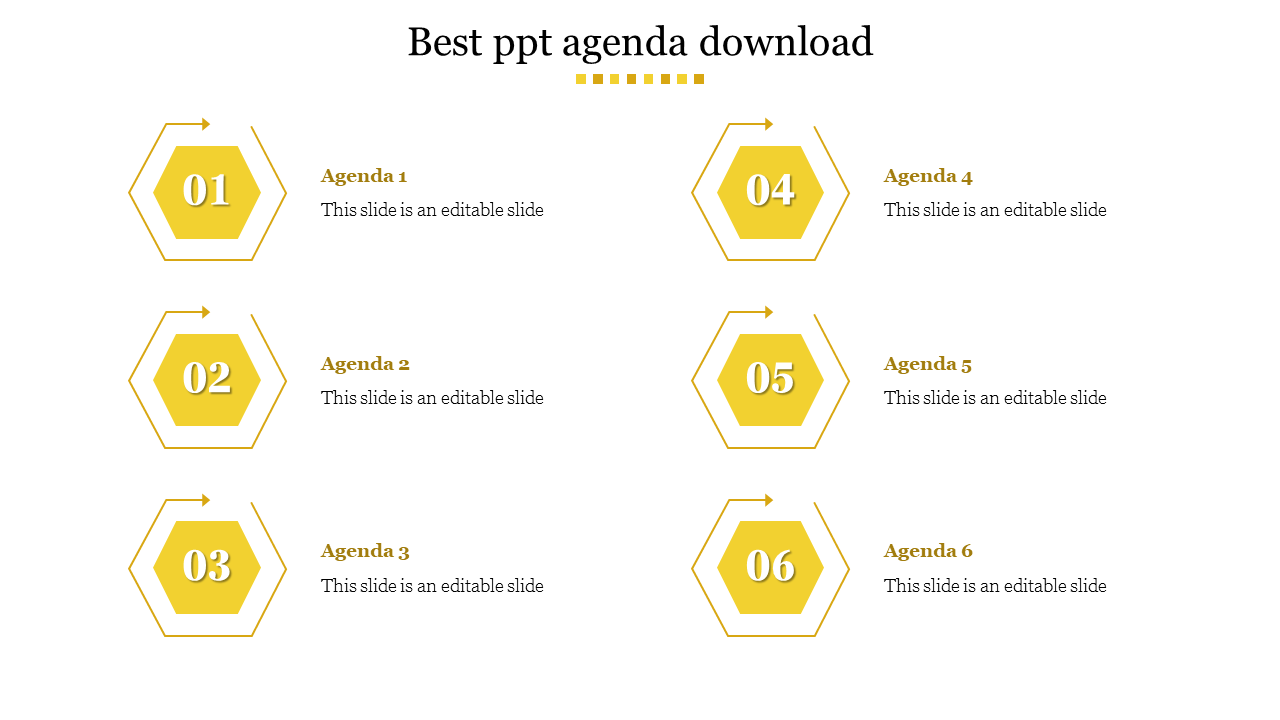 Free - Download the Best PPT Agenda Download for Presentation